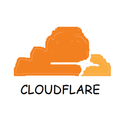 MS Paint drawn Cloudflare logo