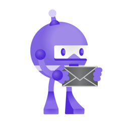 .NET Bot holding a letter