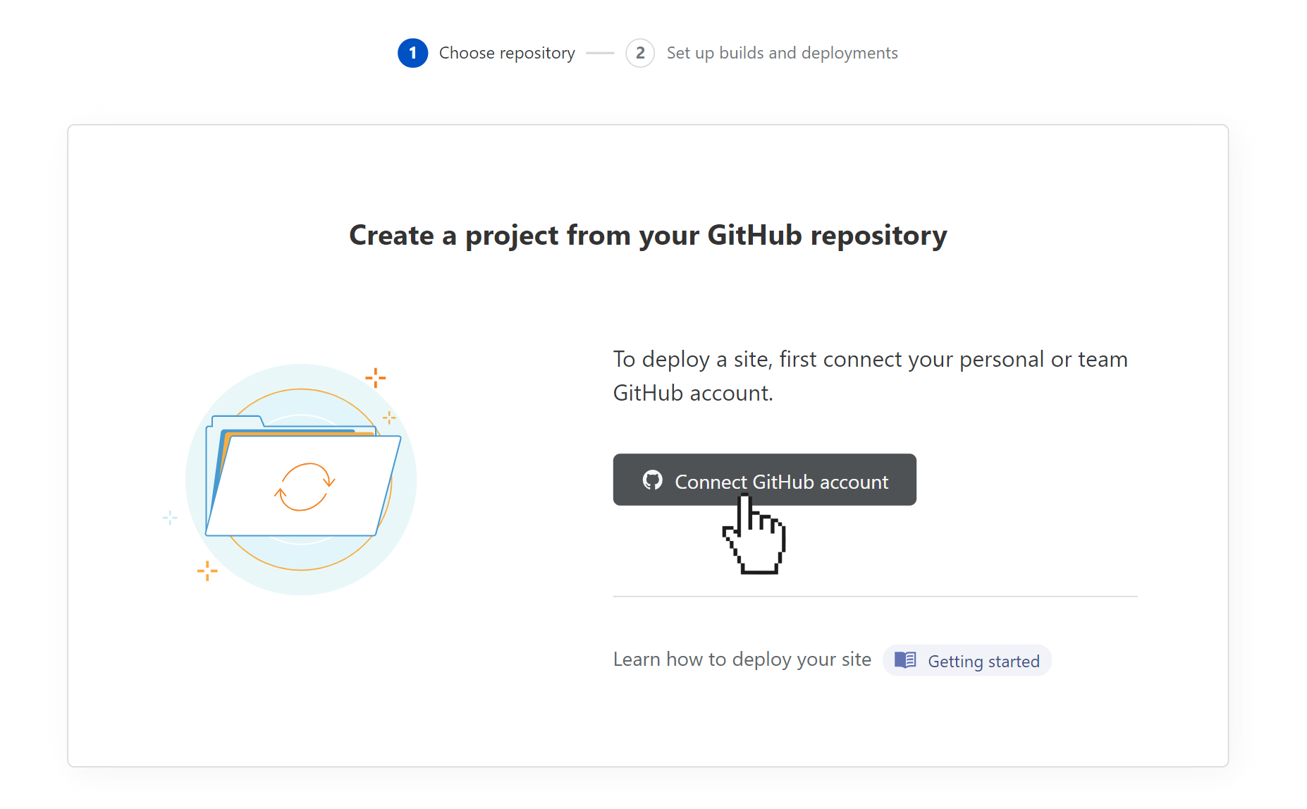 Screenshot of Cloudflare asking you to connect your GitHub account to Cloudflare