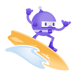 .NET Bot surfing a wave