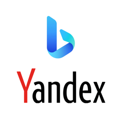 Microsoft Bing and Yandex logo