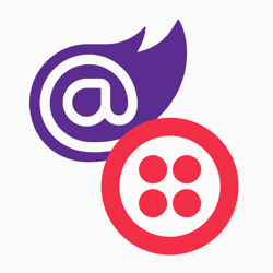 Blazor and Twilio logo