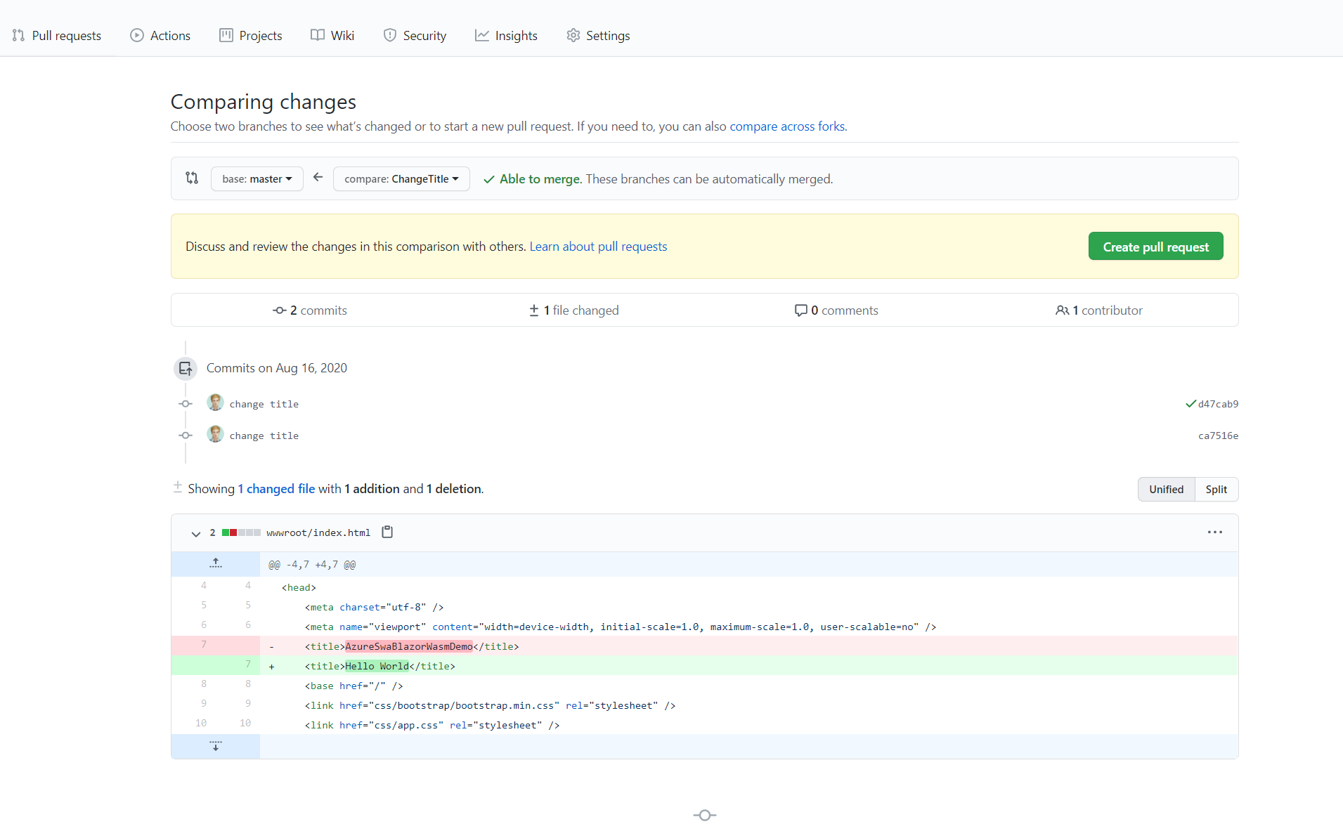 GitHub Pull Request