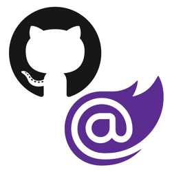 Blazor and GitHub logo