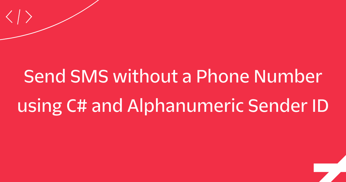 How to Send SMS without a Phone Number using C# .NET and an ...
